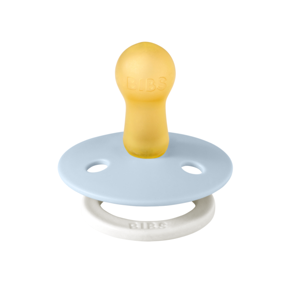 Suzeta Fosforescentă BIBS Glow Baby Blue, Tetină Rotundă