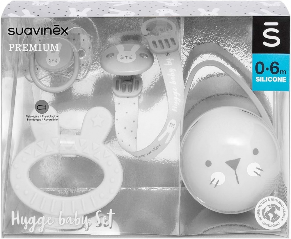 Set Cadou Nou Nascut Suavinex Iepuras Gri, 4 Piese - imagine 5