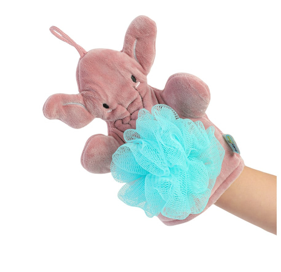Buretel Baie BabyJem Manusa Elefantel Roz - imagine 2