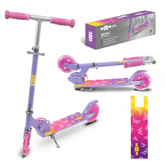 Trotineta WXM Skipo Butterfly cu lumini LED