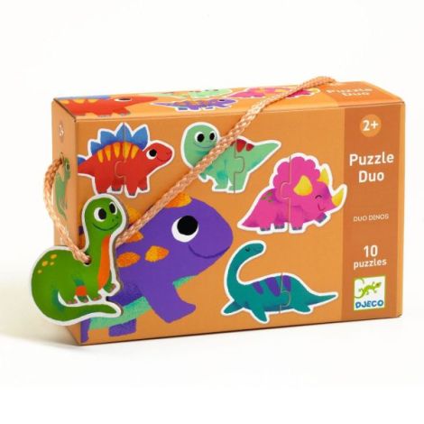 Puzzle Duo Micii Dinozauri Djeco Educativ
