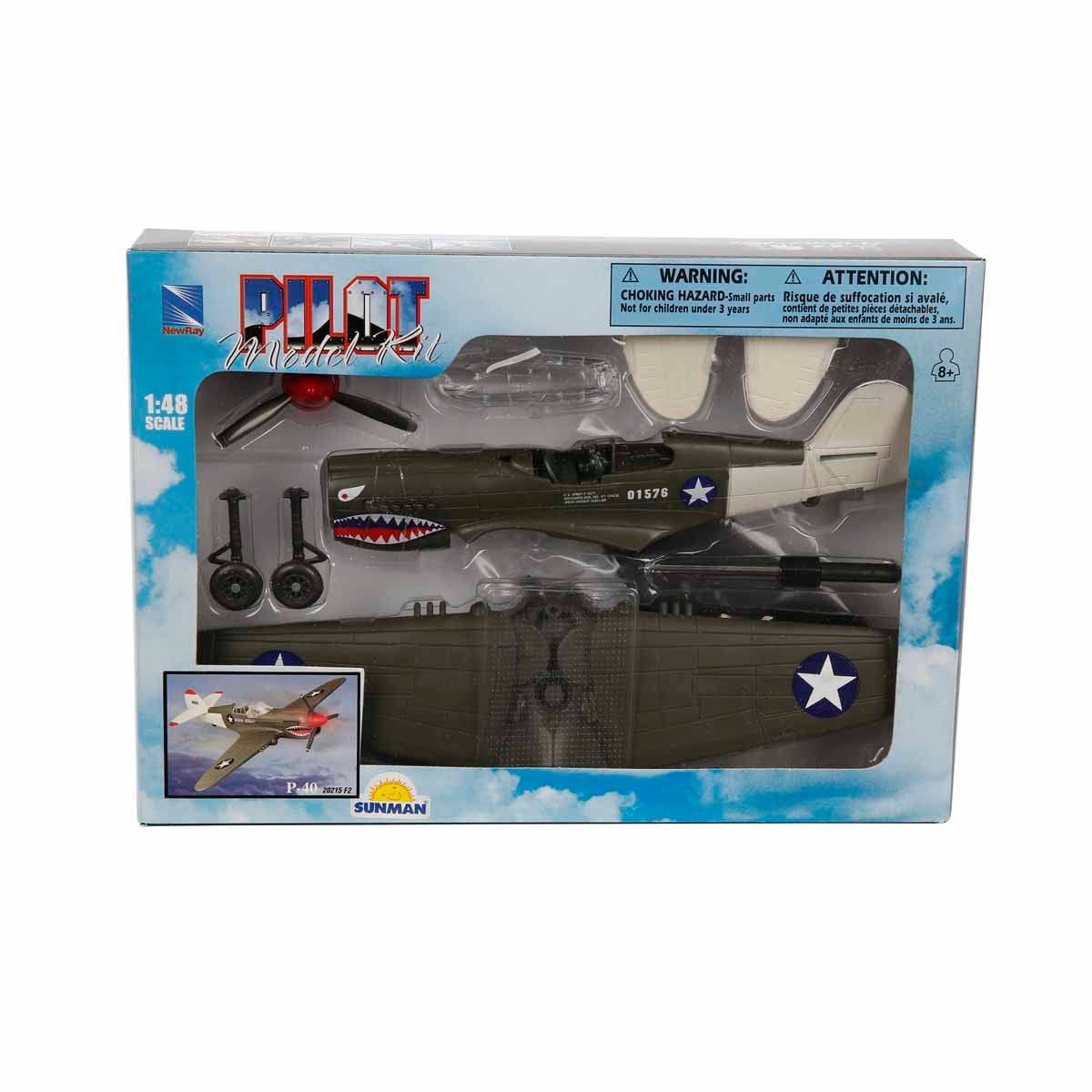 Model Avion P-40 New Ray 1:48 cu Pilot