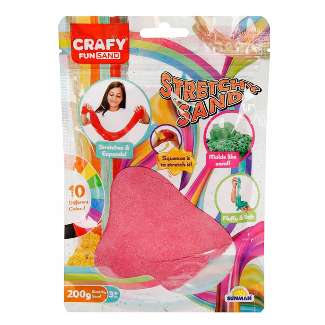 Nisip Kinetic Crafy Roz, 200 g, Modelare Fara Murdarire