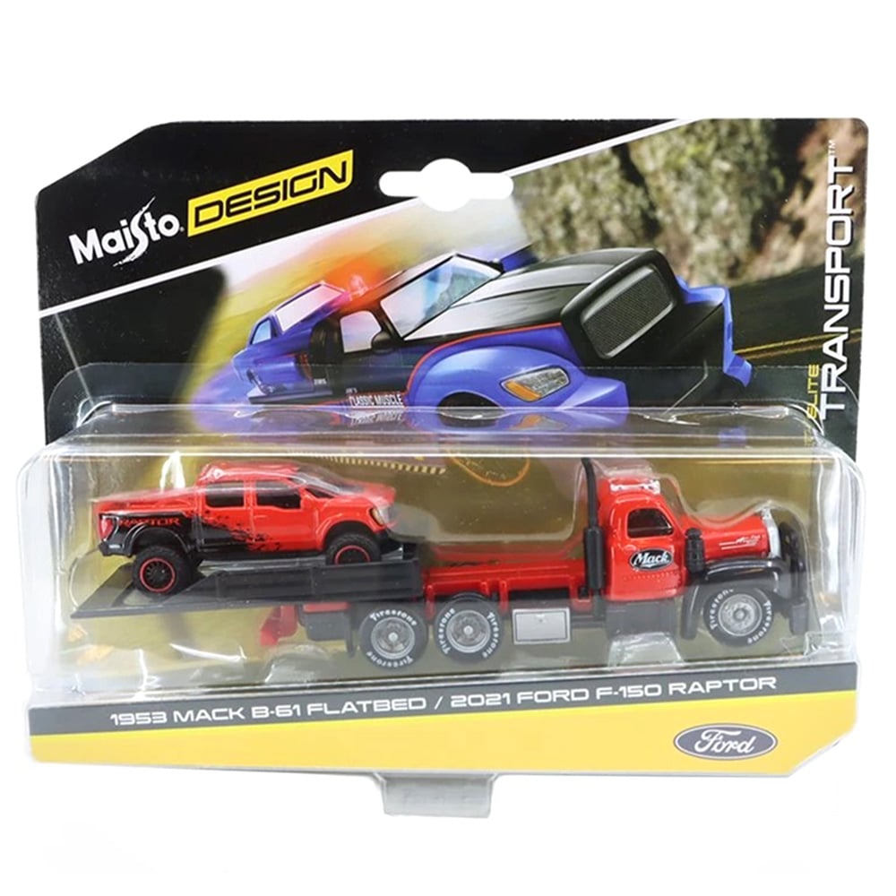 Set Maisto Elite Transport: Mack B-61 & Ford Raptor