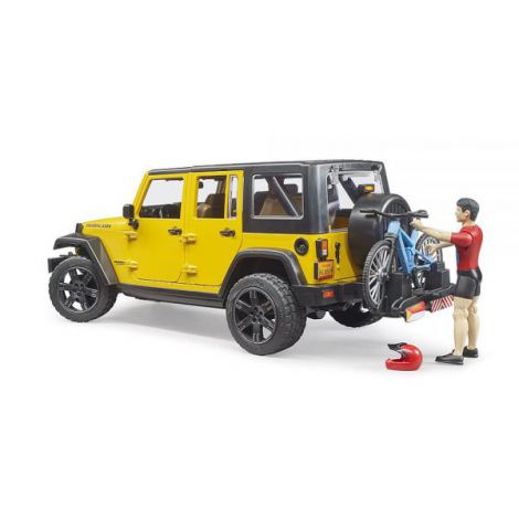 Bruder Jeep Wrangler cu Bicicleta și Ciclist - imagine 5
