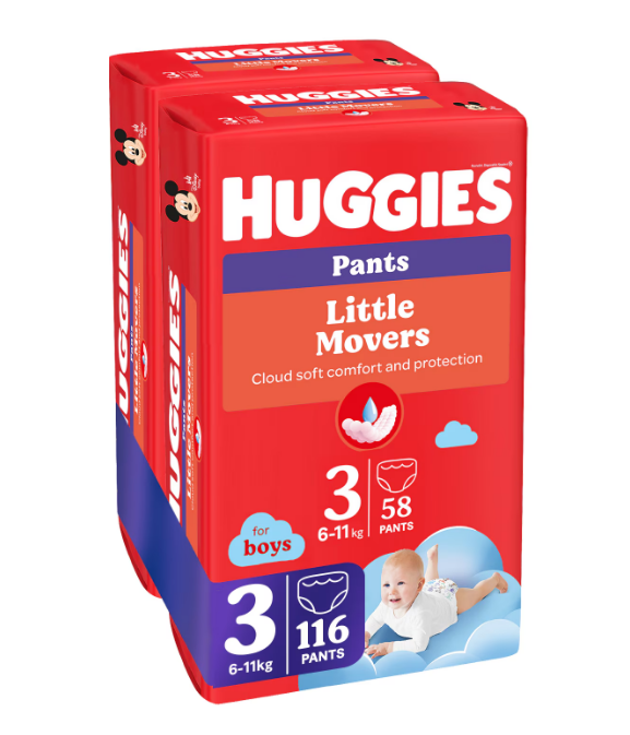 Huggies Pants Boy 6-11kg, 116 buc - Scutece chilotel
