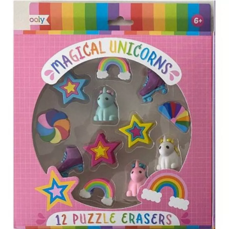 Radiere Puzzle Unicorni Ooly | Set 12 Buc