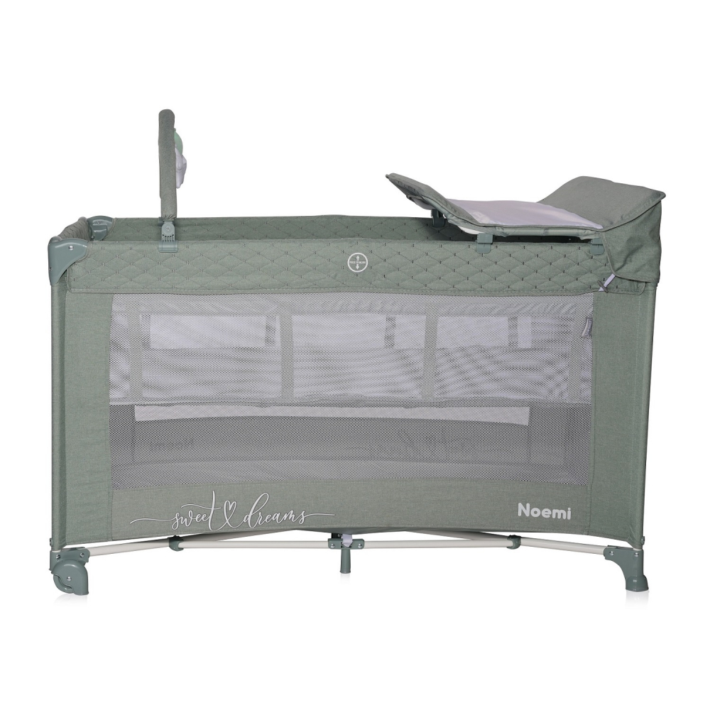 Patut pliabil Lorelli Noemi Plus, 2 nivele, verde