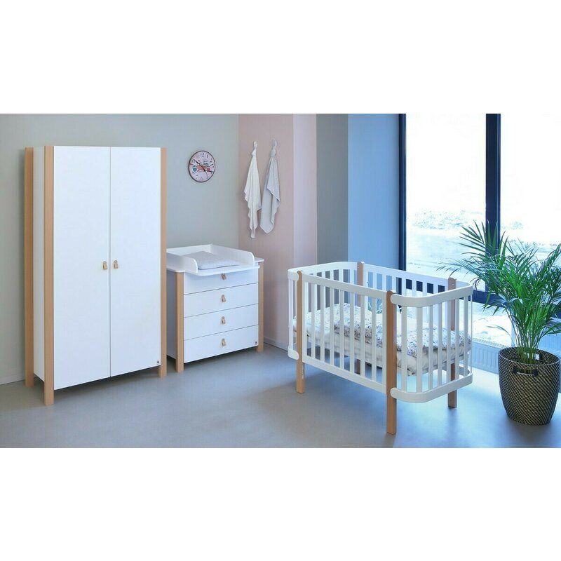 Comodă de înfășat YappyEtude YappyKids, Alb, Lemn - imagine 5