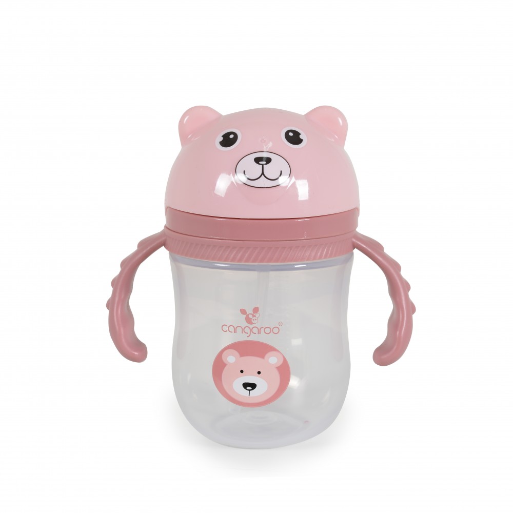Cana Cangaroo cu pai, 2 manere, 240ml, Pink Berry - imagine 3