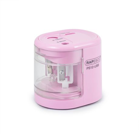 Ascutitoare Electrica Rapesco PS12, Dubla, USB/Roz