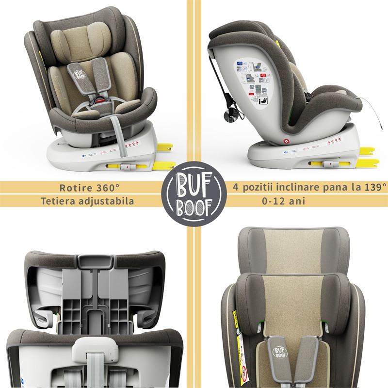Scaun Auto Buf Boof Tweety Plus 360° Isofix