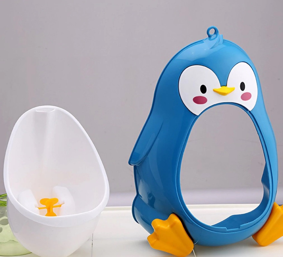 Pisoar pentru baietei Pinguin Albastru | Drool - imagine 5