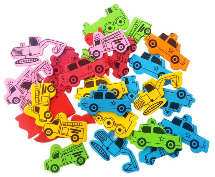 Stickere Spumă Mașini Colorart 4x2 cm