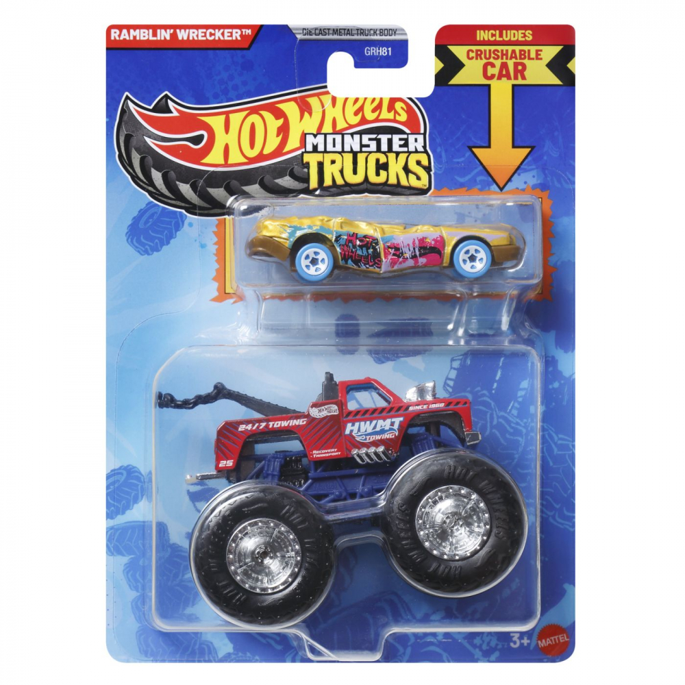 Set Hot Wheels Monster Truck Metal cu Masinuta