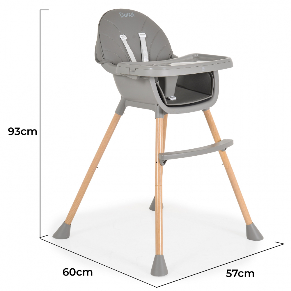 Scaun de masa 2in1 Moni Donut Grey - imagine 9