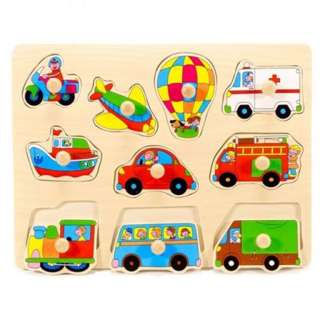 Puzzle Lemn Transport Fakopancs - Dezvoltare Copii - imagine 3