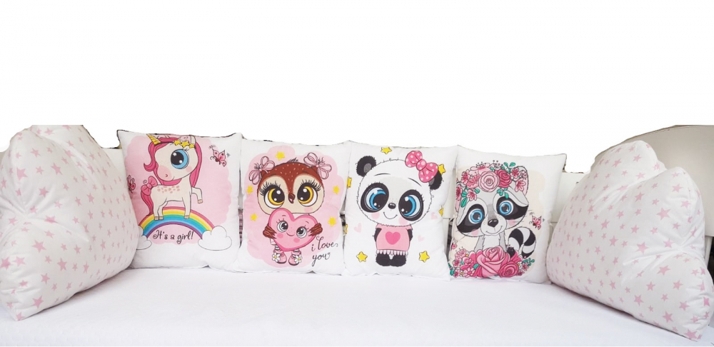 Set 6 Pernute Patut Happy Animals Pink | Nichiduta