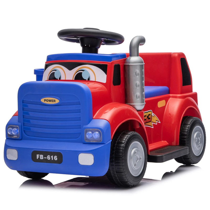 Camion electric multifunctional 2 in1 Lightning 33 pentru copii 18-36 luni,  30W 6V, culoare rosie