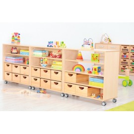 Dulap D cu 3 rafturi, pe roti Flexi - Moje Bambino - imagine 10