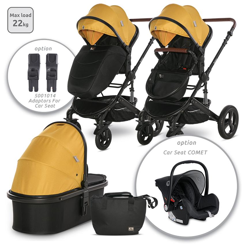 Carucior Transformabil Boston 3-in-1 Lorelli, Curry - imagine 6