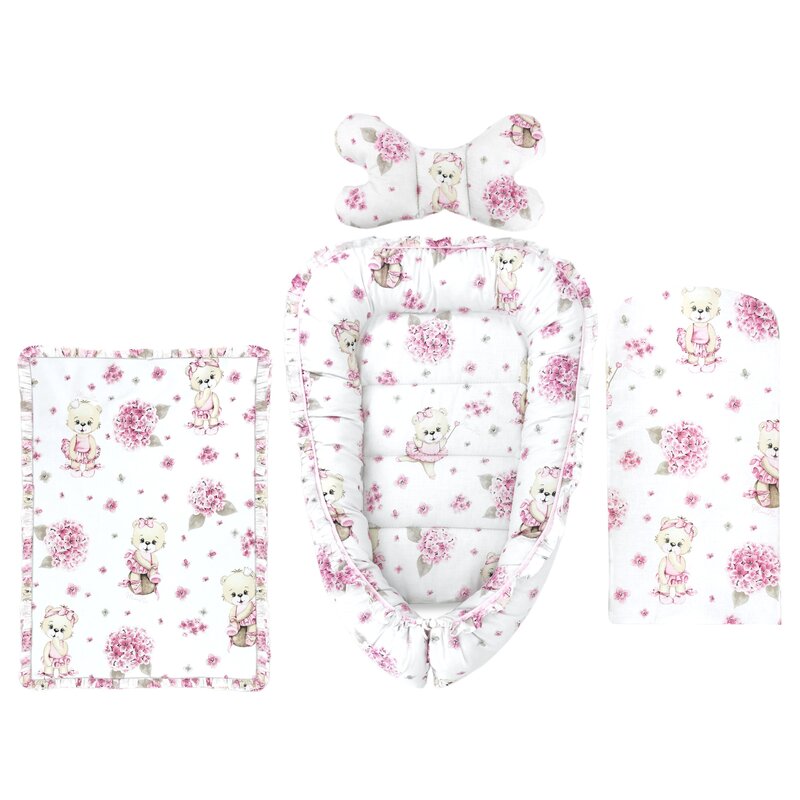 Set Cosulet Bebelus MimiNu Pink Ballerina 4in1