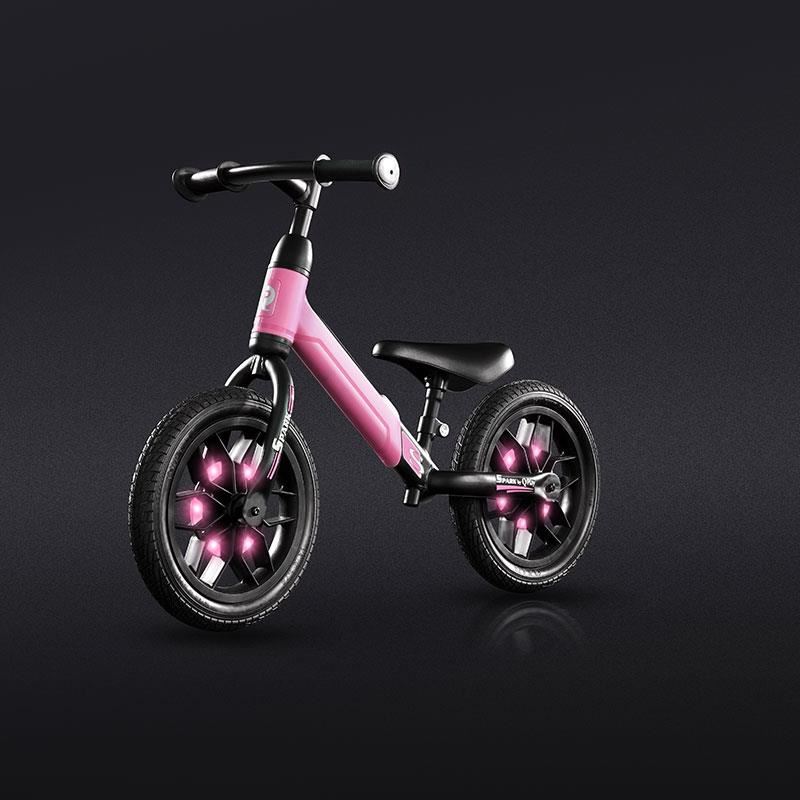 Bicicleta Balance QPlay Spark Roz, cu LED - imagine 2