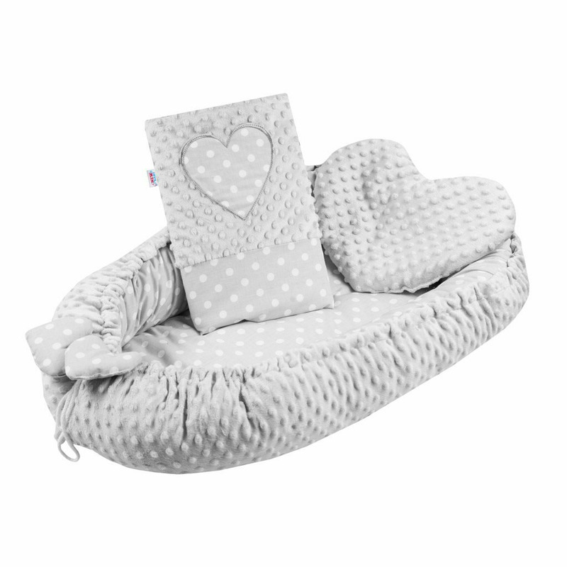 Set New Baby Luxury: Cuib, Plapumă și Pernuță Minky