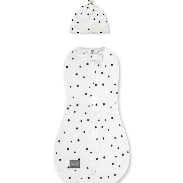 Nor Pufos Sac Swaddle Nou Născut + Căciuliță - imagine 3