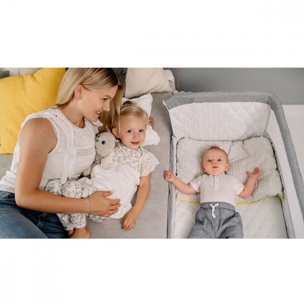 Patut co-sleeper Lionelo Theo 2 in 1 Gri - imagine 13