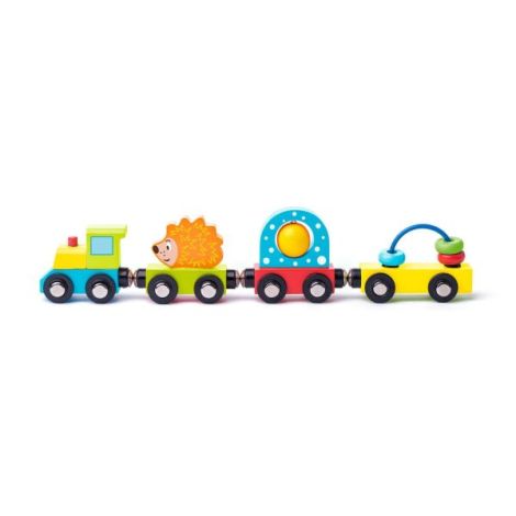 Tren Woodyland din Lemn - Jucarie Educativa