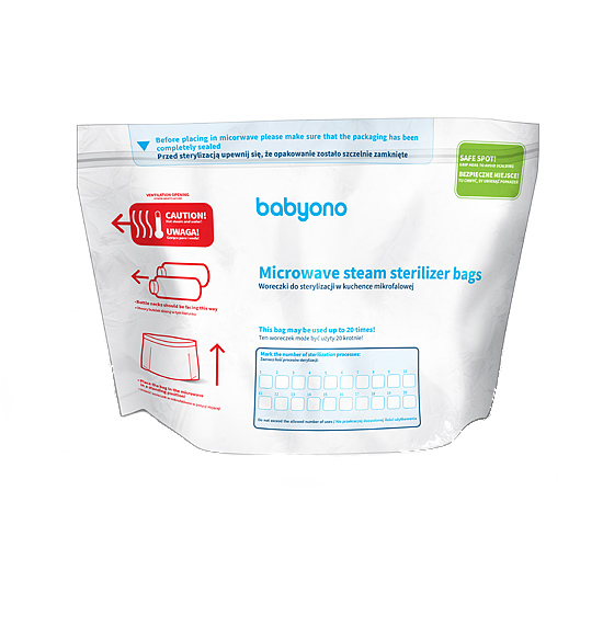 Set 5 Pungi Sterilizare Microunde Babyono - imagine 3