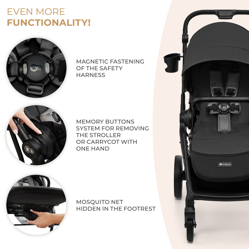 Carucior Kinderkraft Yoxi 3 in 1 Premium