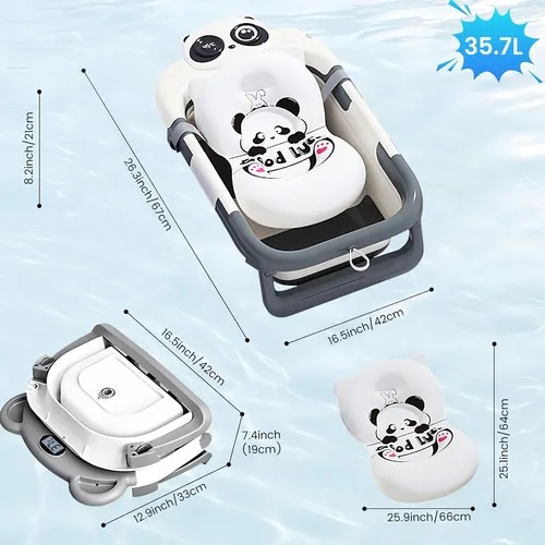 Cadita Little Mom Panda Ultra-pliabilă