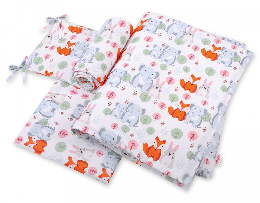 Bobono Lenjerie Patut 3 Piese Funny Elephants - imagine 4