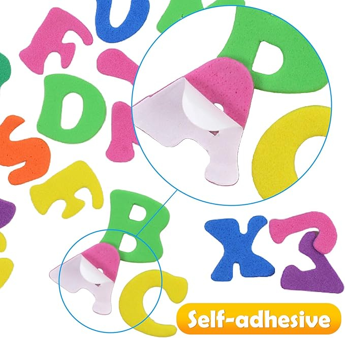 Set 44 Stickere Litere Colorate Amacs | Ideal pentru Școală