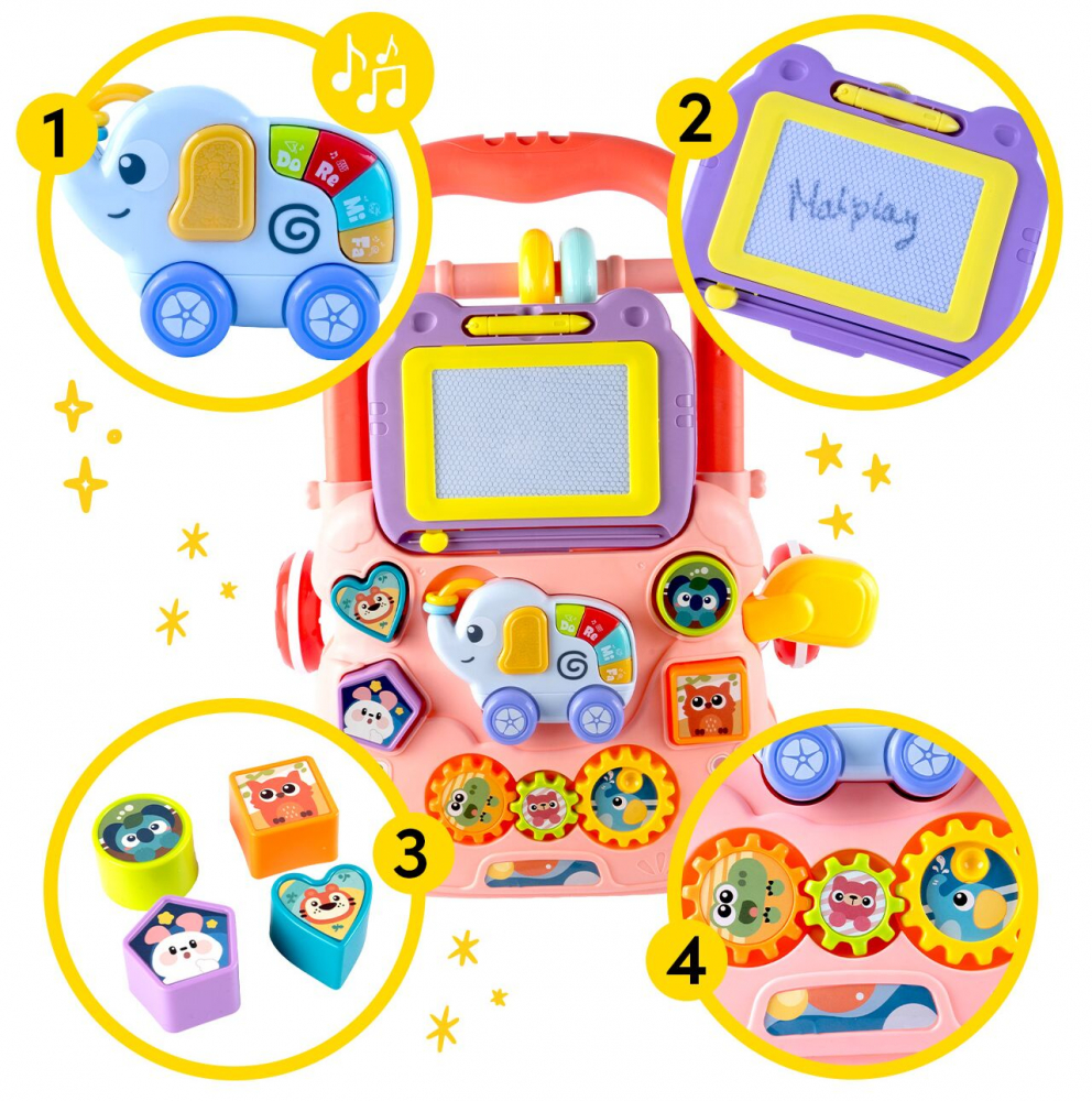 Antepremergator Malplay 2-in-1 Educational | Pink Elephant - imagine 10