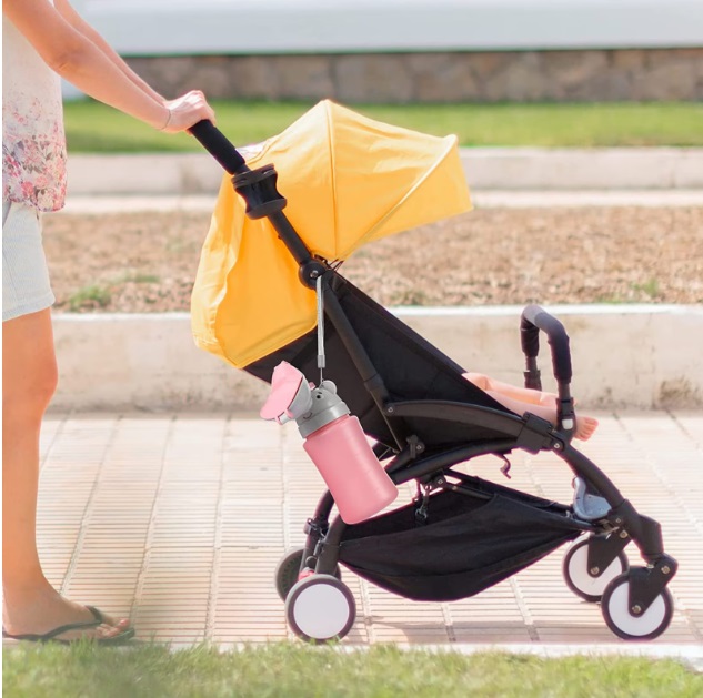 Pisoar Portabil Little Mom Travel Pink - Reutilizabil - imagine 3