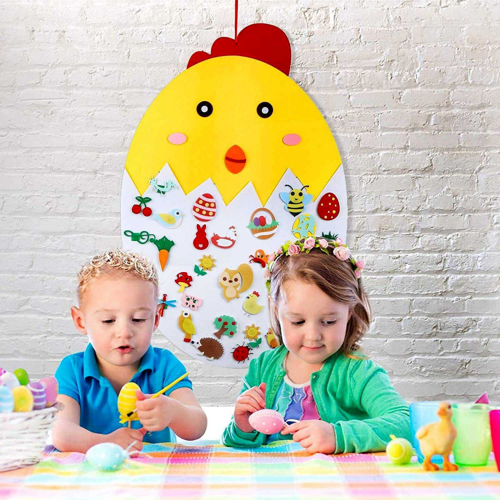 Puisor din fetru educativ Bambinice - Decor camera copil - imagine 5