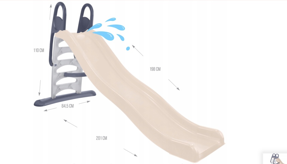 Tobogan Mochtoys Gri 198cm - Sigurță & Distracție