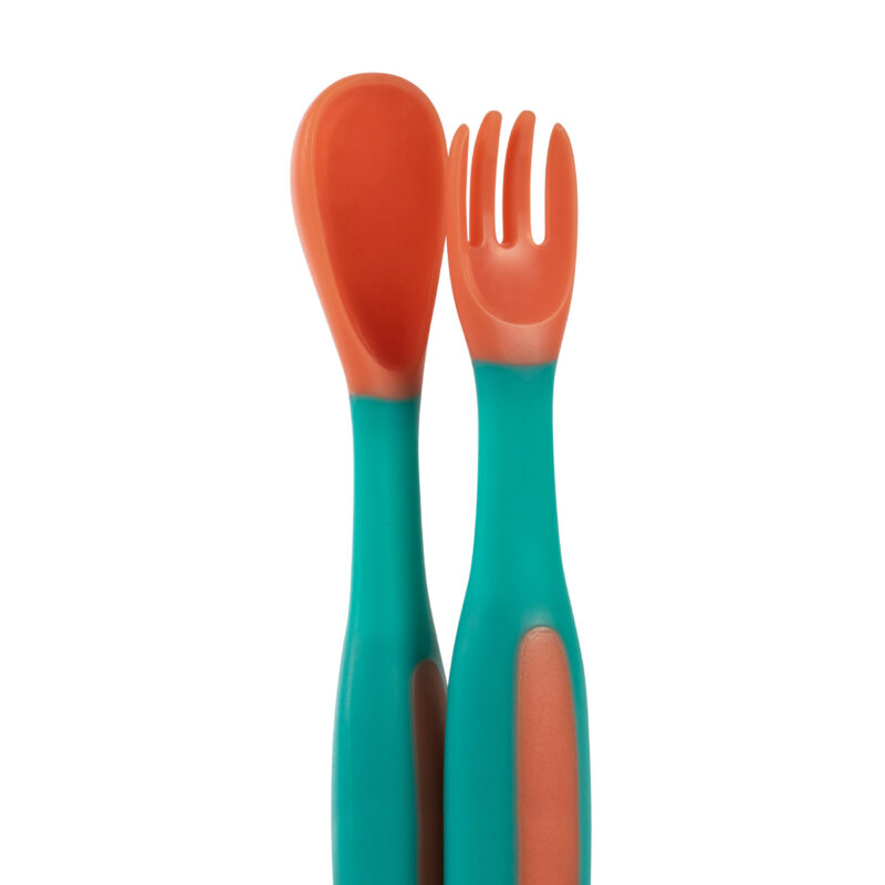 Set Baboo Flexibil Lingurita și Furculita, 6 Luni+ - imagine 2
