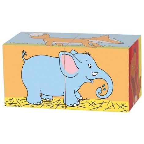 Cuburi Animale Goki | Jucarie Lemn Educativa - imagine 6