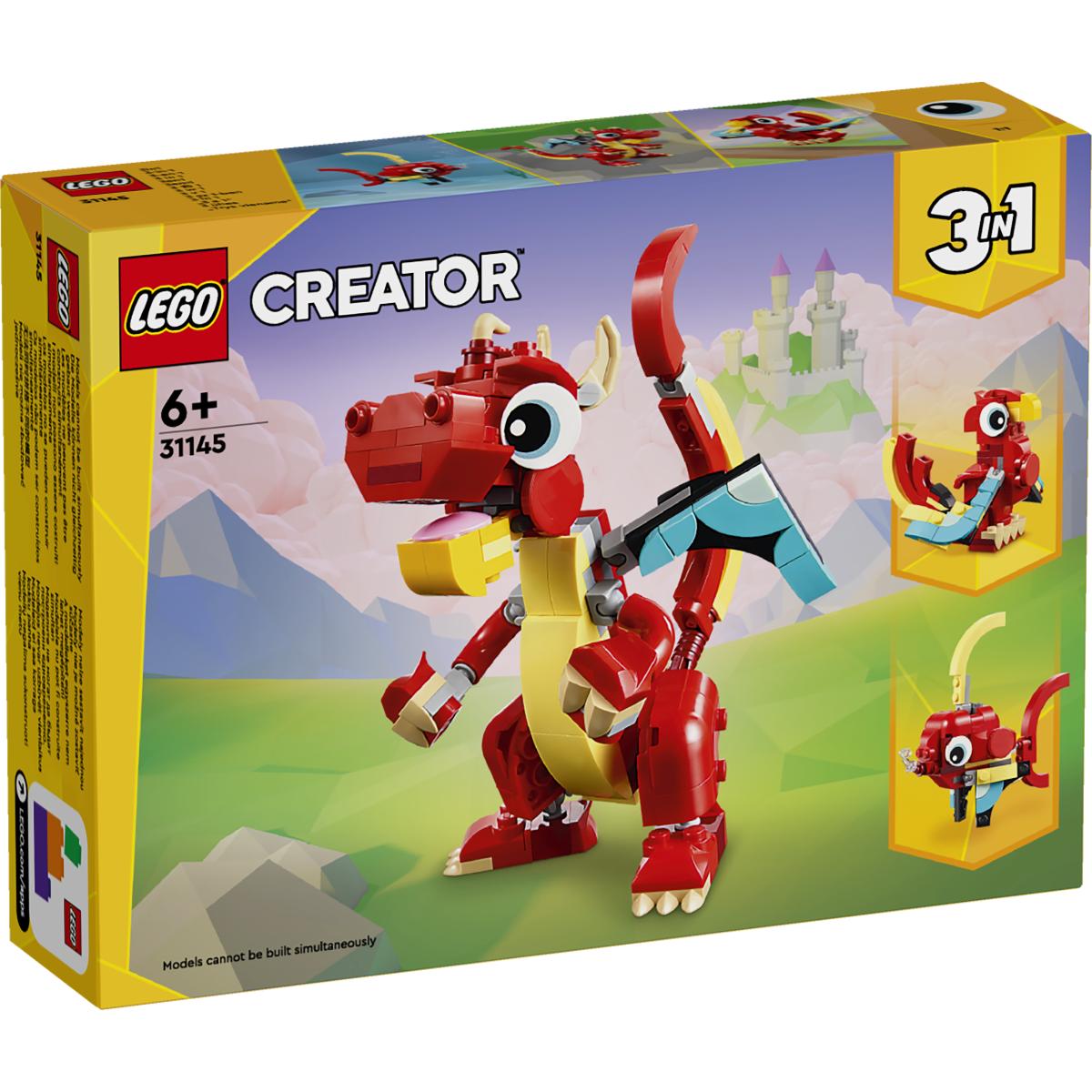 LEGO Creator 31145 Dragon Roșu 3 în 1