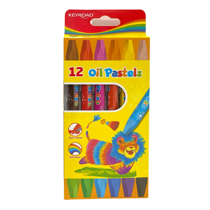 Set 12 Creioane Solubile în Apă Keyroad, Pastelate