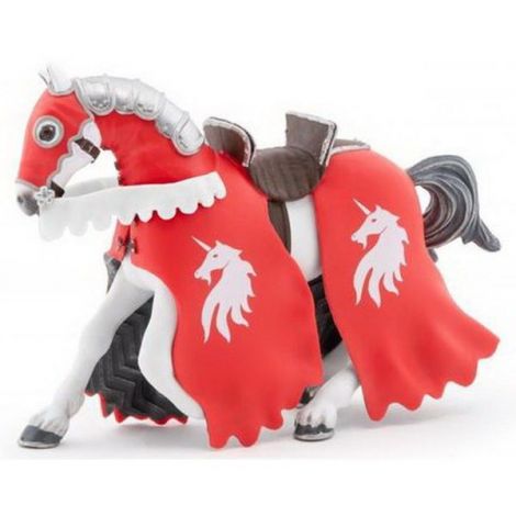 Papo Cal Armură Roșie - Cavalerie Medievală