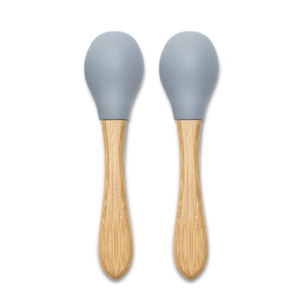 Lorelli Set 2 Lingurite Ergonomice Silicon Bambus