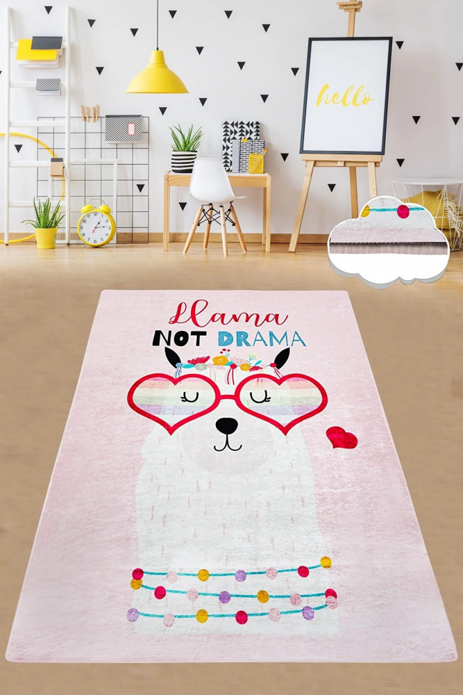 Covor antiderapant copii Llama 150x200 cm - imagine 2