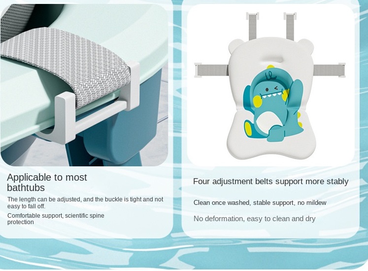 Cadita Pliabila Little Mom Dino Blue cu Termometru si Perna - imagine 6