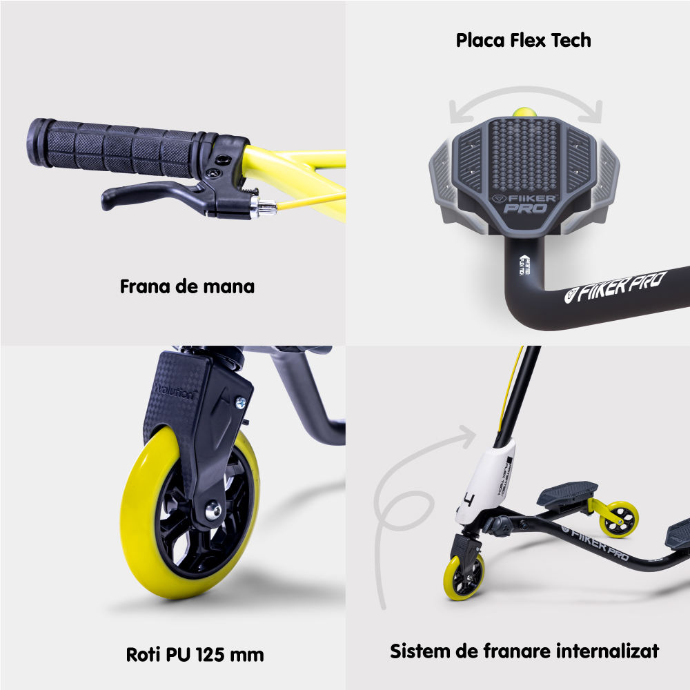 Trotineta Yvolution Y Fliker Pro Pliabilă - imagine 6