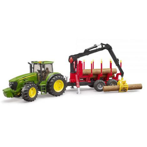 Tractor John Deere 7930 cu Remorcă Forestieră Bruder